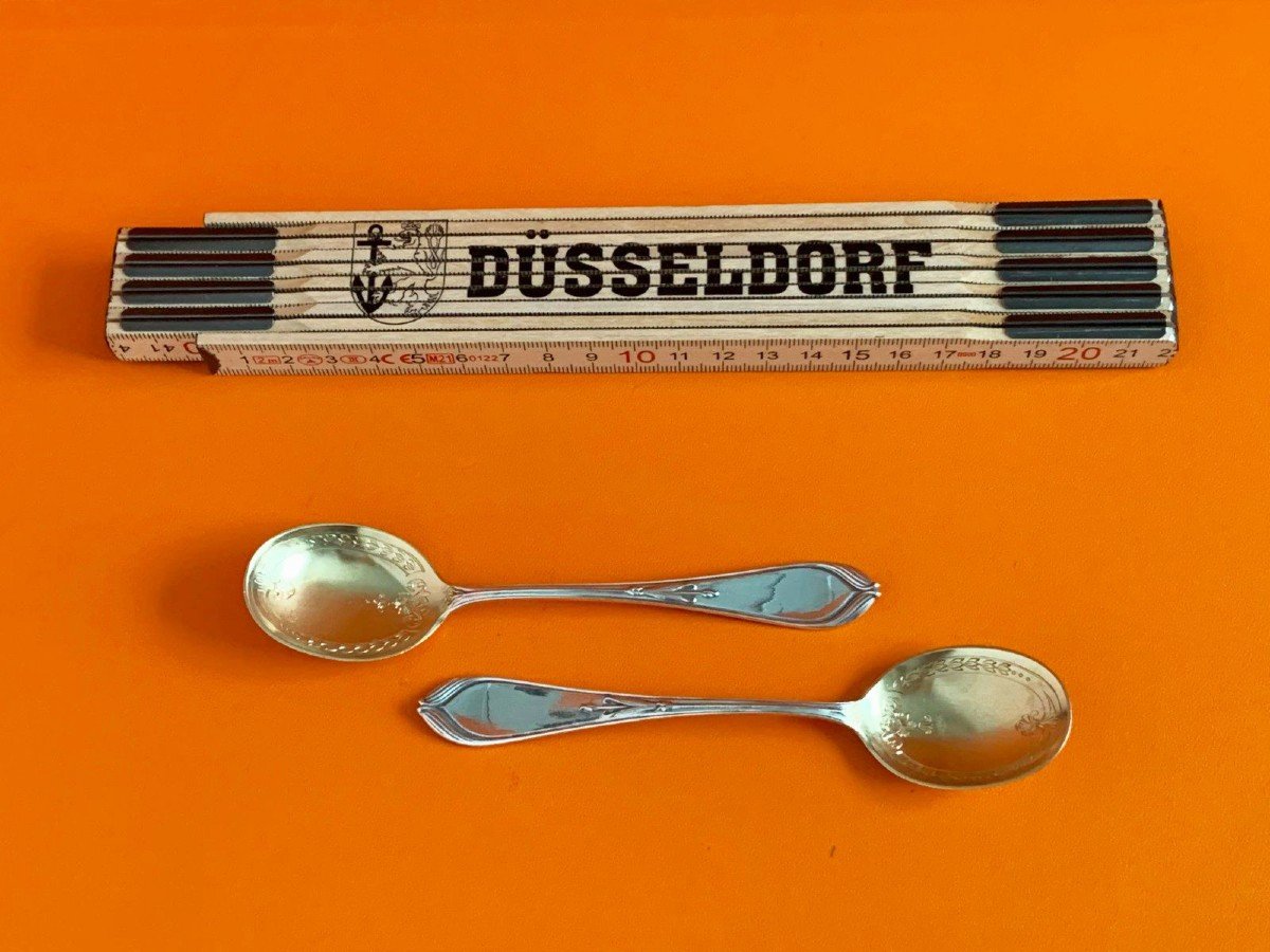  Koch & Bergfeld Bremen, Couverts En Argent 800, Cuillère à Glace Lys De Brême