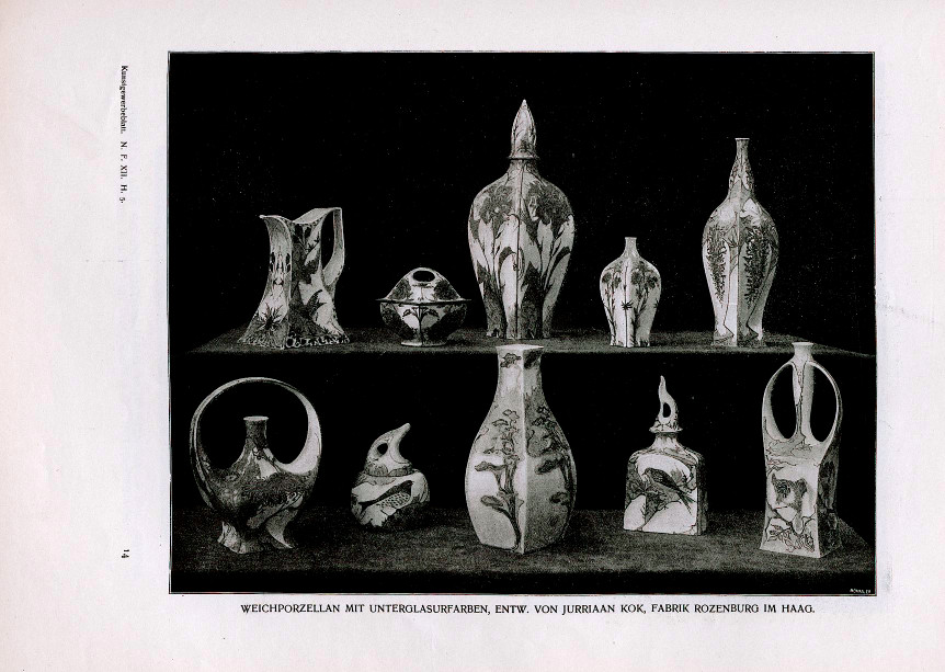 Porcelain Eggshell Lidded Vase With Thistle Decoration, Painting By Samuel Schellink,-photo-3