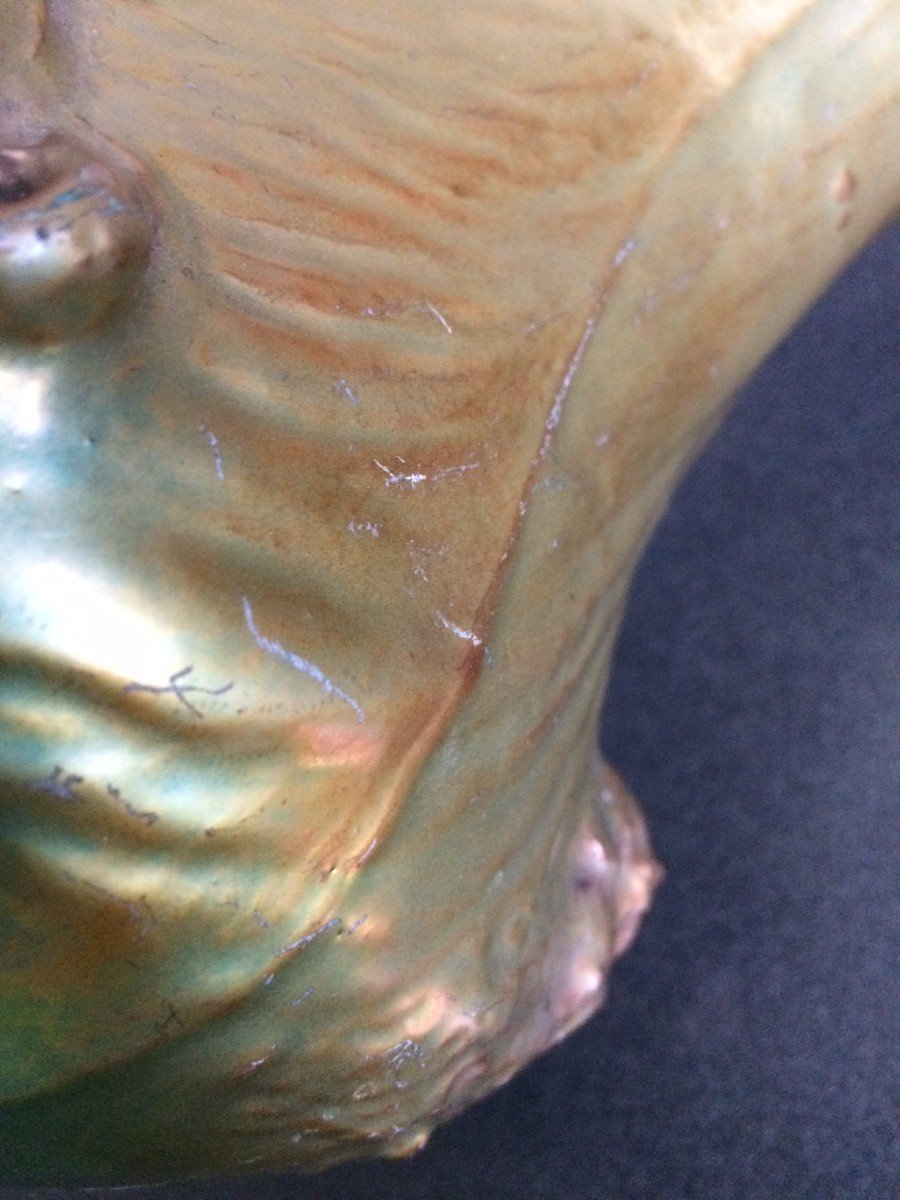 Zsolnay Pecs Hungary Art Nouveau Vase Eozin-photo-3