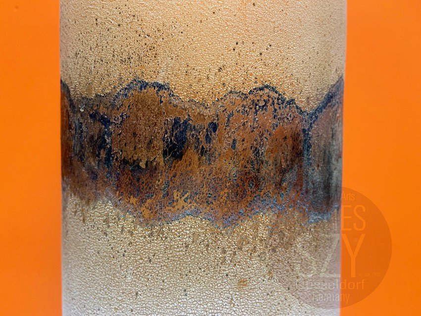 Scavo, Vase En Verre Cylindrique De Barbini, Murano, Italie-photo-2