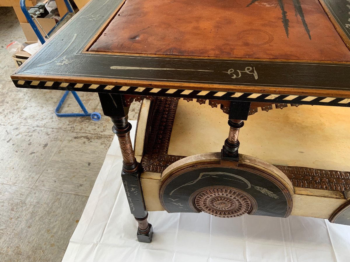 Carlo Bugatti Milan Art Nouveau Table Circa 1902 Turin / Milano, Italy-photo-3