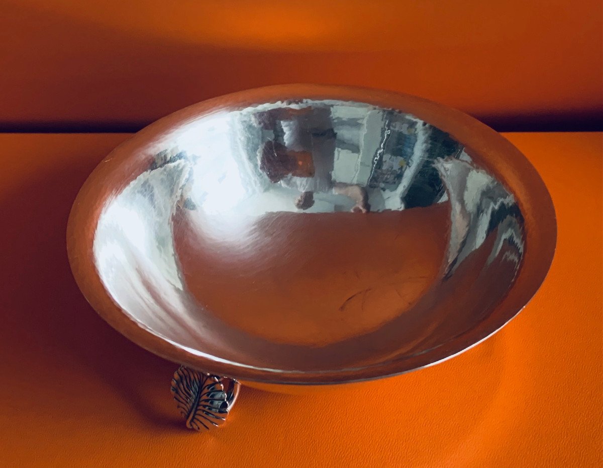 Paula Straus, Art Deco Silver Bowl, 835/000 By Peter Bruckmann And Sons Heilbronn Germany-photo-2