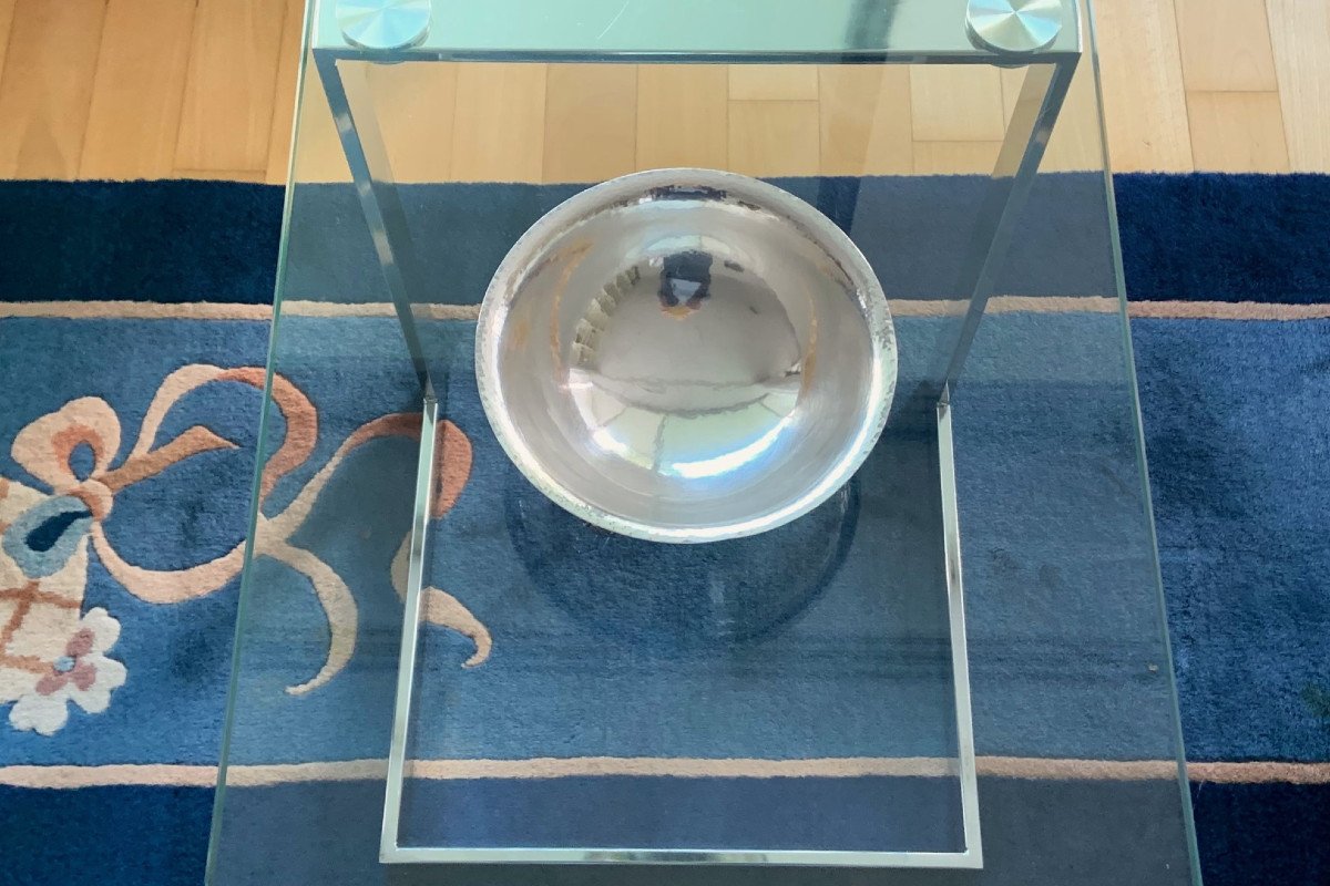 Paula Straus, Art Deco Silver Bowl, 835/000 By Peter Bruckmann And Sons Heilbronn Germany-photo-2