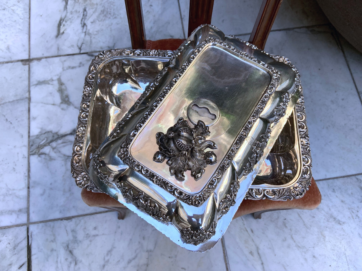 XIX Century,  French Silver Entree Dish & Cover By Jean François Veyrat-photo-2