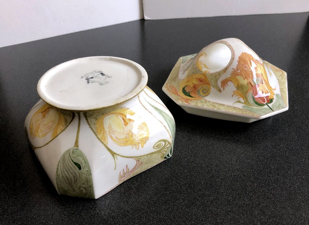 Rozenburg The Hague Eggshell Porcelain Tea Caddy Circa 1900-1907-photo-2