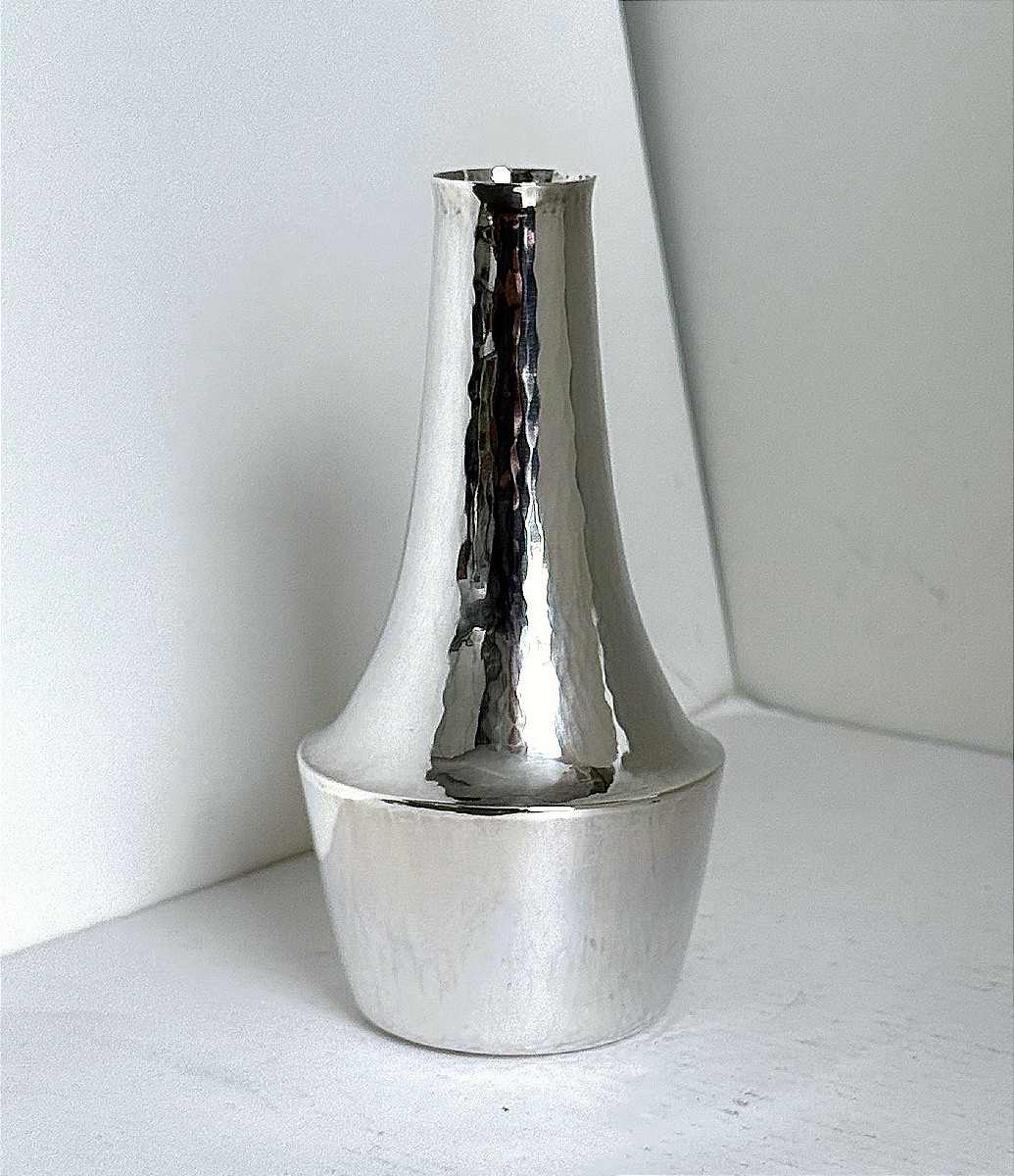 Gotthold Schönwandt Vase In 835 Silver. Mid Century Modern, Solifleur Vase In 835 Silver.-photo-1