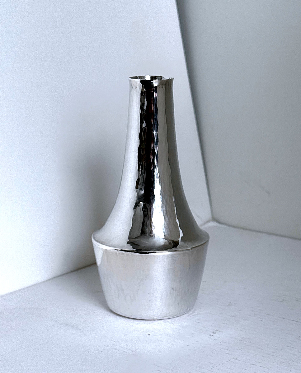 Gotthold Schönwandt Vase In 835 Silver. Mid Century Modern, Solifleur Vase In 835 Silver.
