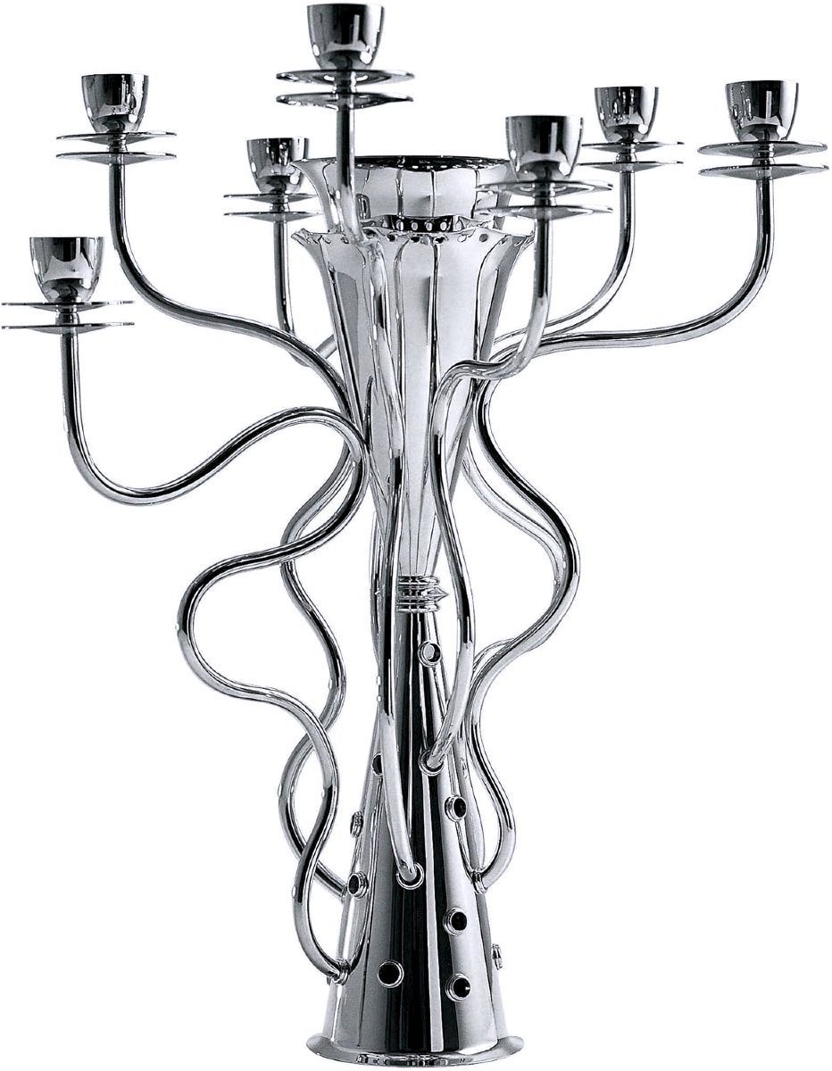 Design Bořek Šípek, candélabre "Simon", Driade, vers argenté, 1988 Vintage, Mid-Century Modern-photo-1