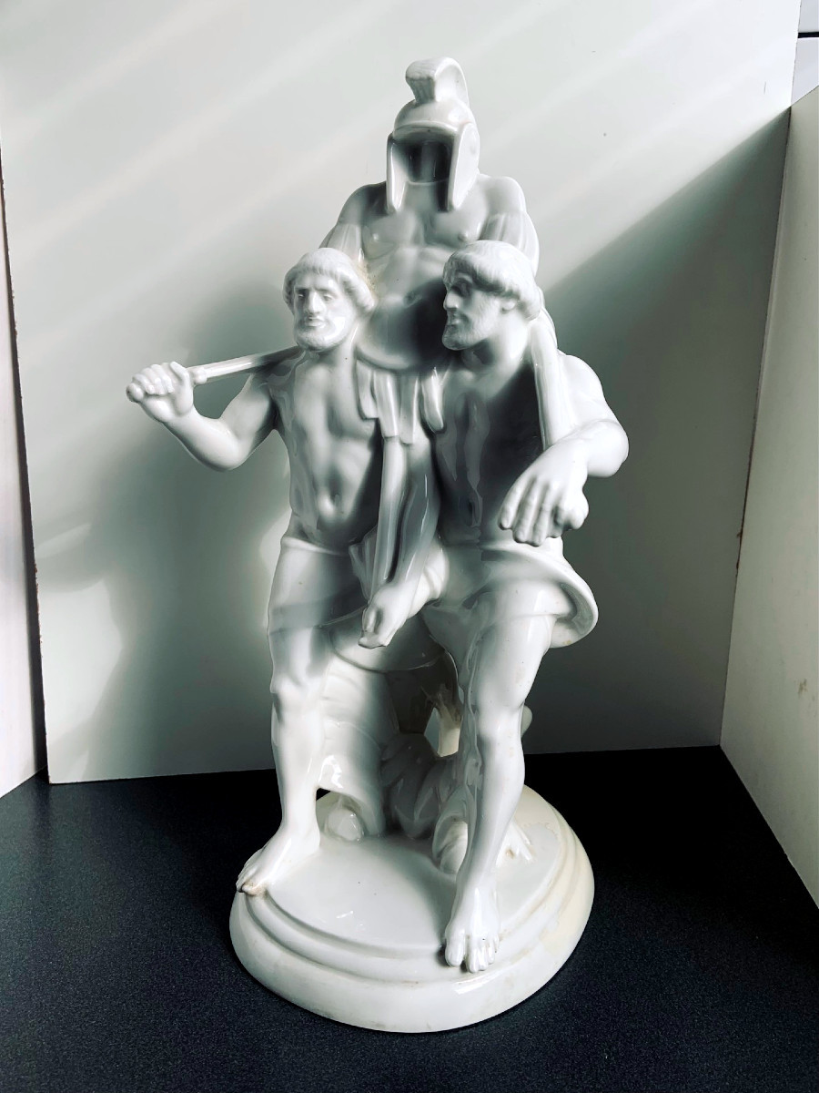 Kpm Berlin – XXl Planter Of The Wedding Procession Model By Adolph Amberg, 1908.-photo-5