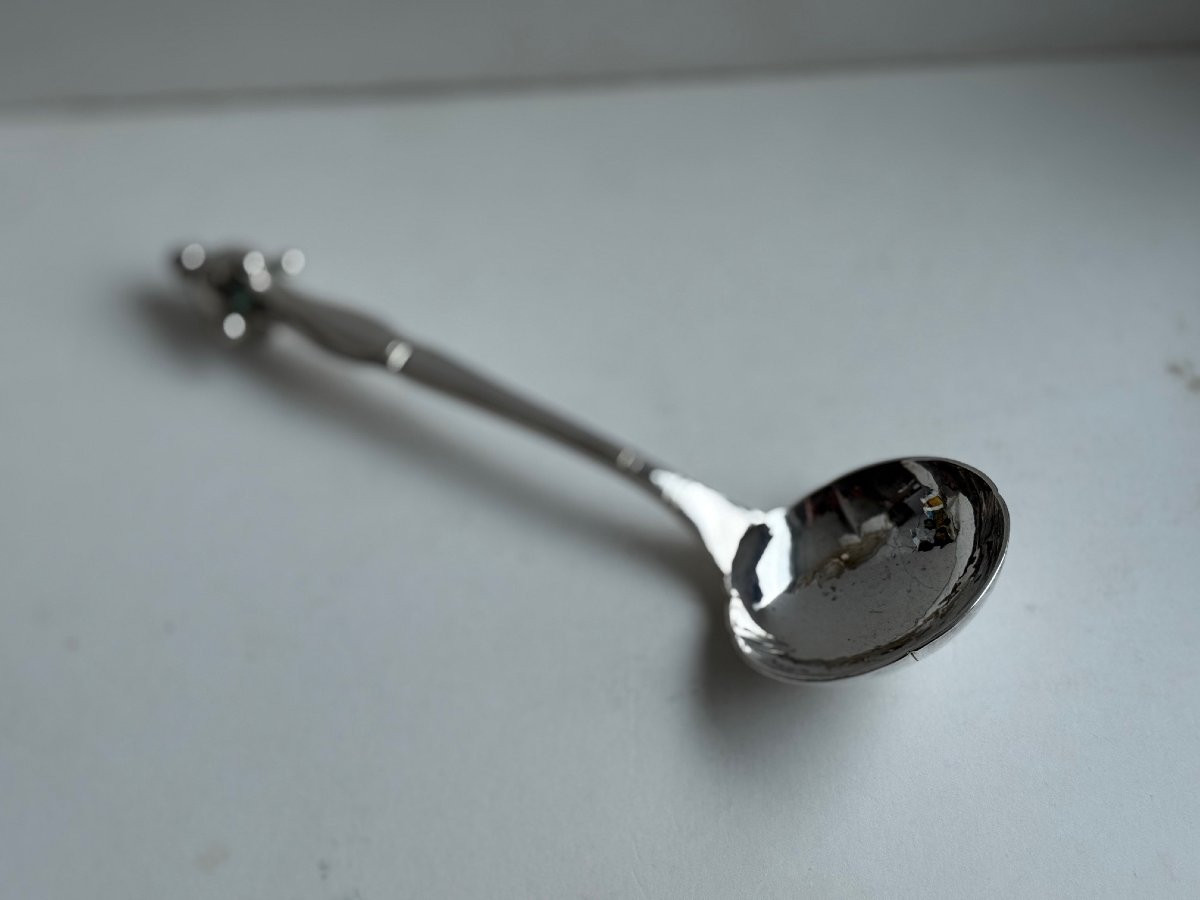 Grann & Laglye Copenhague 1929 couverts en argent surmontés d’une améthyste violette Argent 826-photo-5