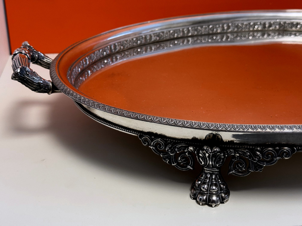 Gallery Tray, Silver 13 Lots, Friedrich Ludwig I. Andreas Drube, Arolsen, Around 1820/30-photo-2