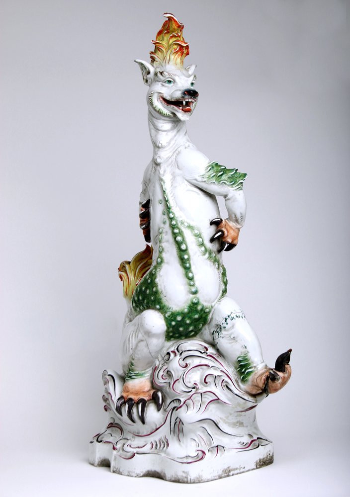 Aelteste Volkstedter Porzellanfabrik Dragon Good Luck Charm Porzellan Palais Leipzig-photo-3