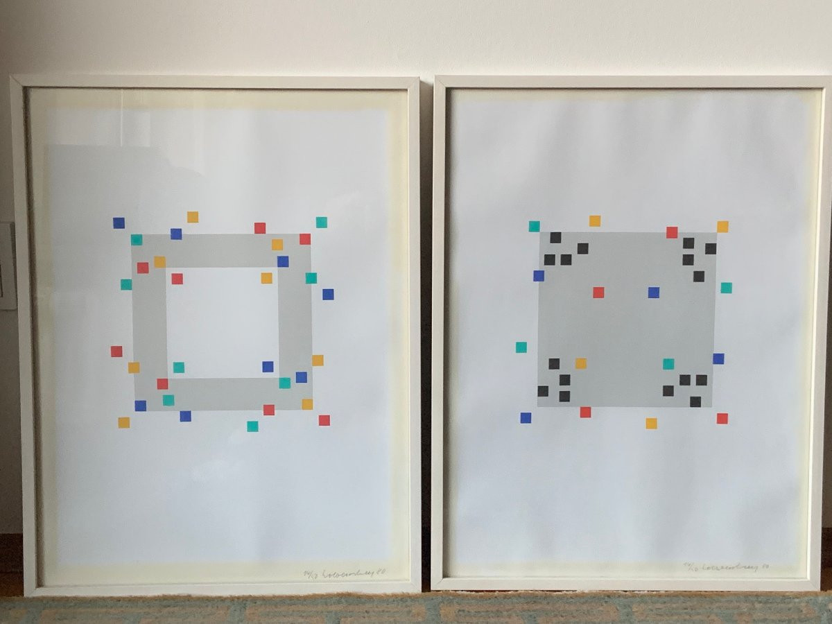 Verena Loewensberg (1912-1986) Quatre Variations Autour d'Un Carré, 1980 4 Serigraphs 14/50-photo-3