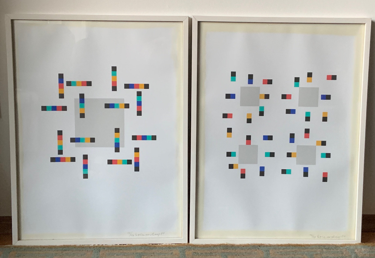 Verena Loewensberg (1912-1986) Quatre Variations Autour d'Un Carré, 1980 4 Serigraphs 14/50