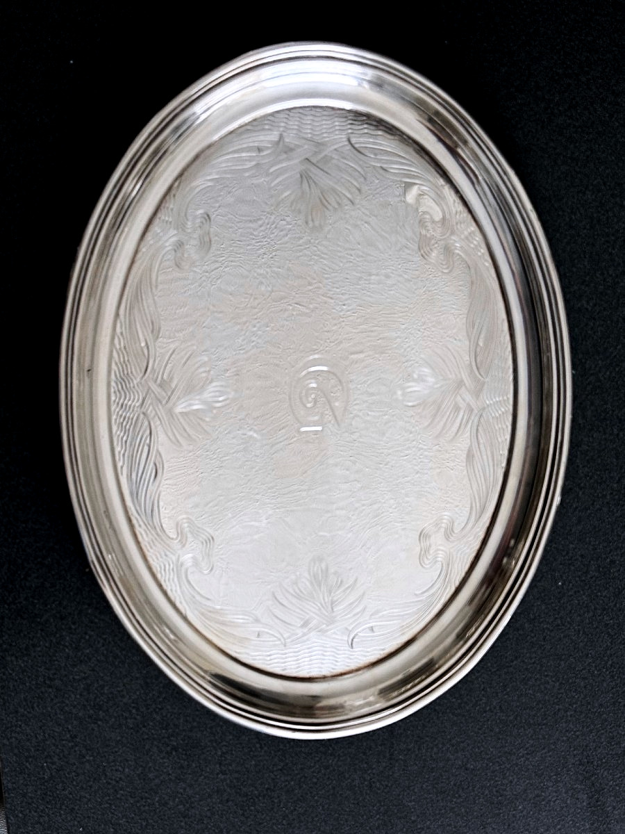 Service en argent Art nouveau · Création Heinrich Vogeler · Plateau, Pot à crème & Sucrier 1903-photo-2