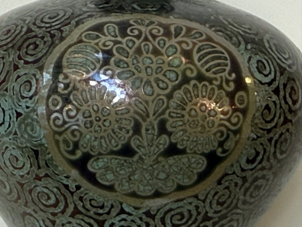 Petit vase Zsolnay en forme de cruche, Pécs, vers 1900-photo-3