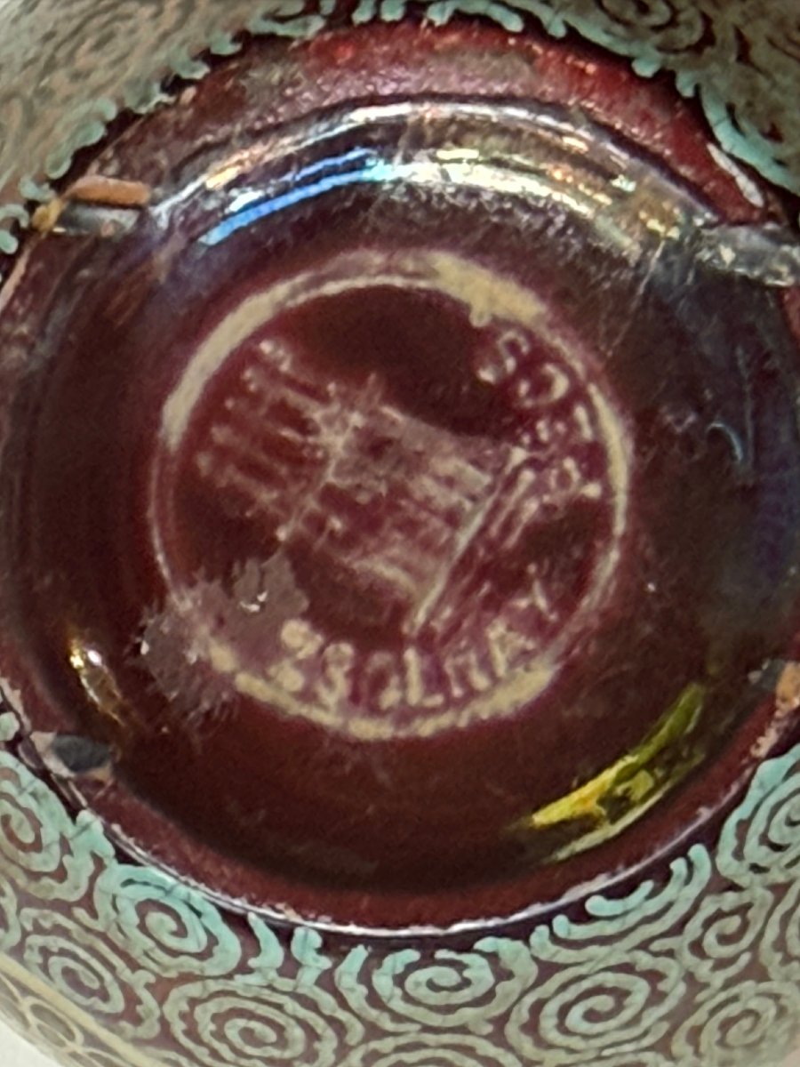 Petit vase Zsolnay en forme de cruche, Pécs, vers 1900-photo-2