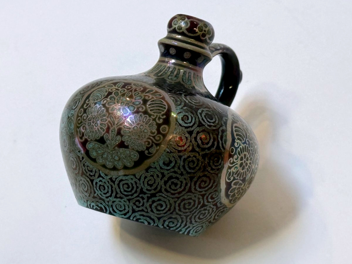 Petit vase Zsolnay en forme de cruche, Pécs, vers 1900-photo-3