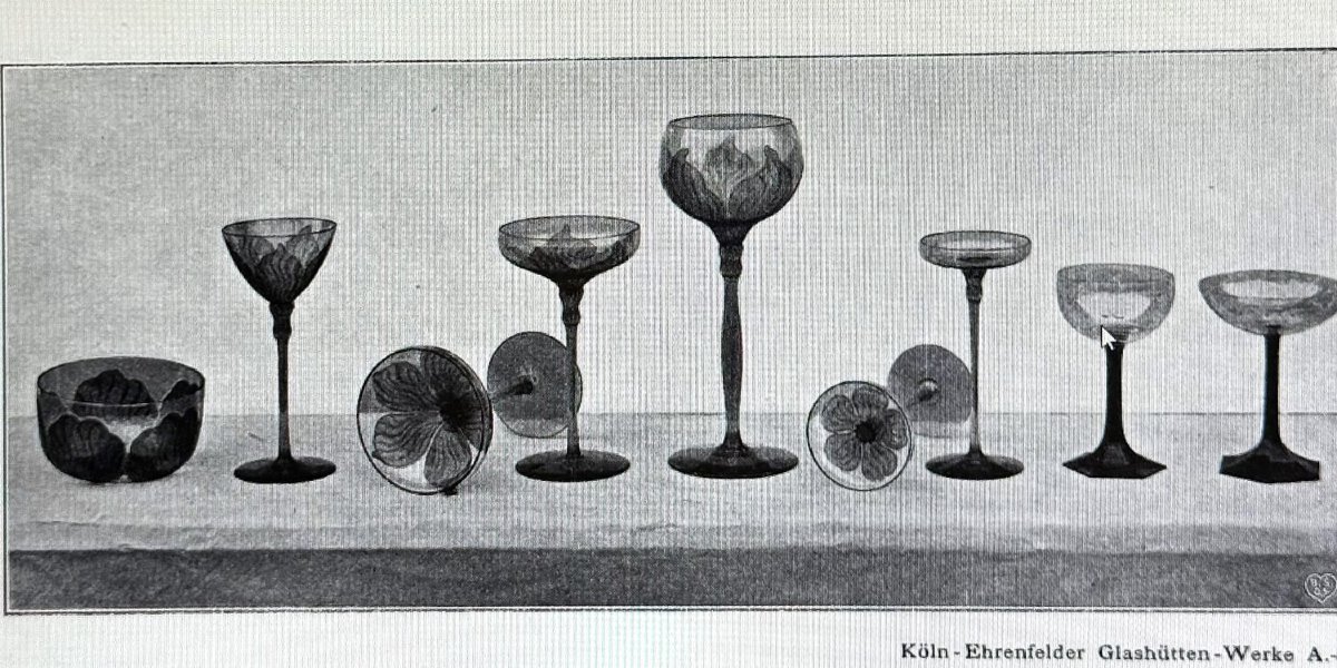 Art Nouveau Liqueur Glass Made Of Uranium Glass, Rheinische Glashütten Ag, Cologne-ehrenfeld, 1900-photo-3