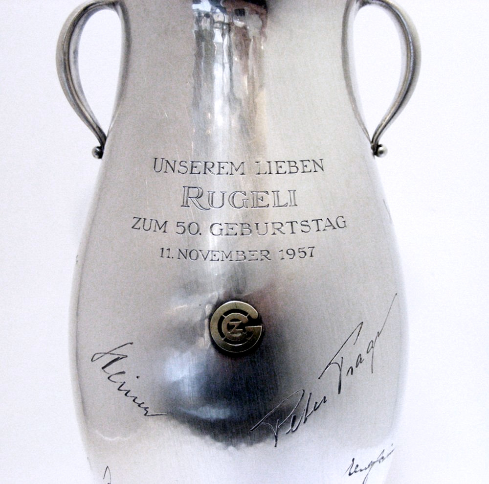 Georg Jensen Large Sterling Silver Cocktail Shaker, Cactus 572 A, Grasshopper Club Zurich
