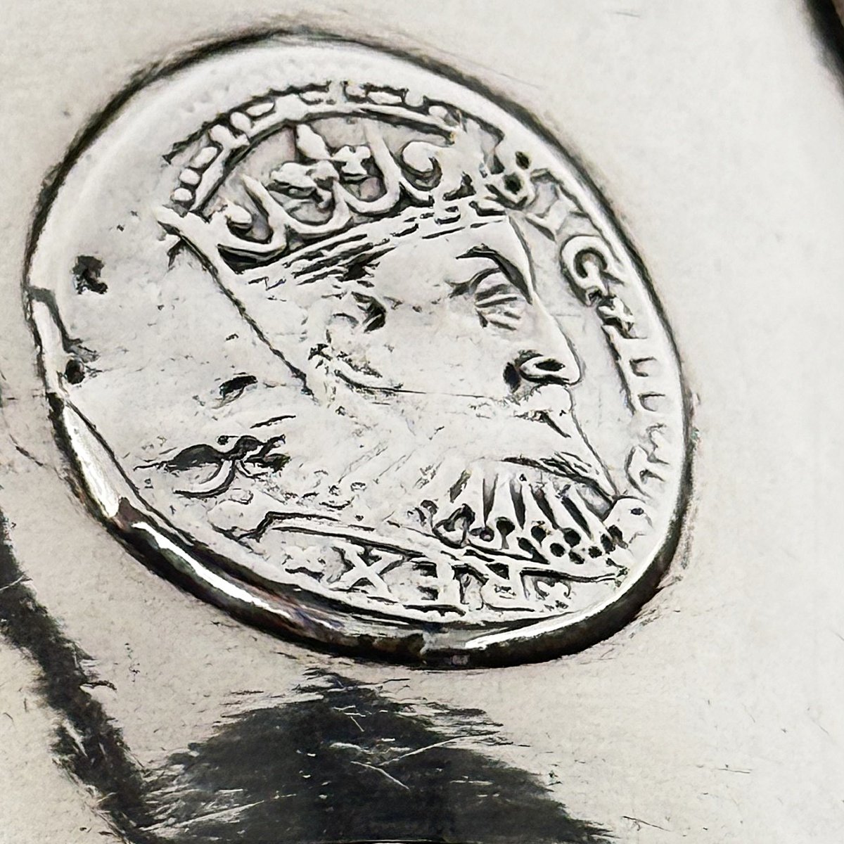 Rare gobelet à monnaies en argent par Andreas Junge I, Königsberg (Prusse orientale), 1740-photo-3