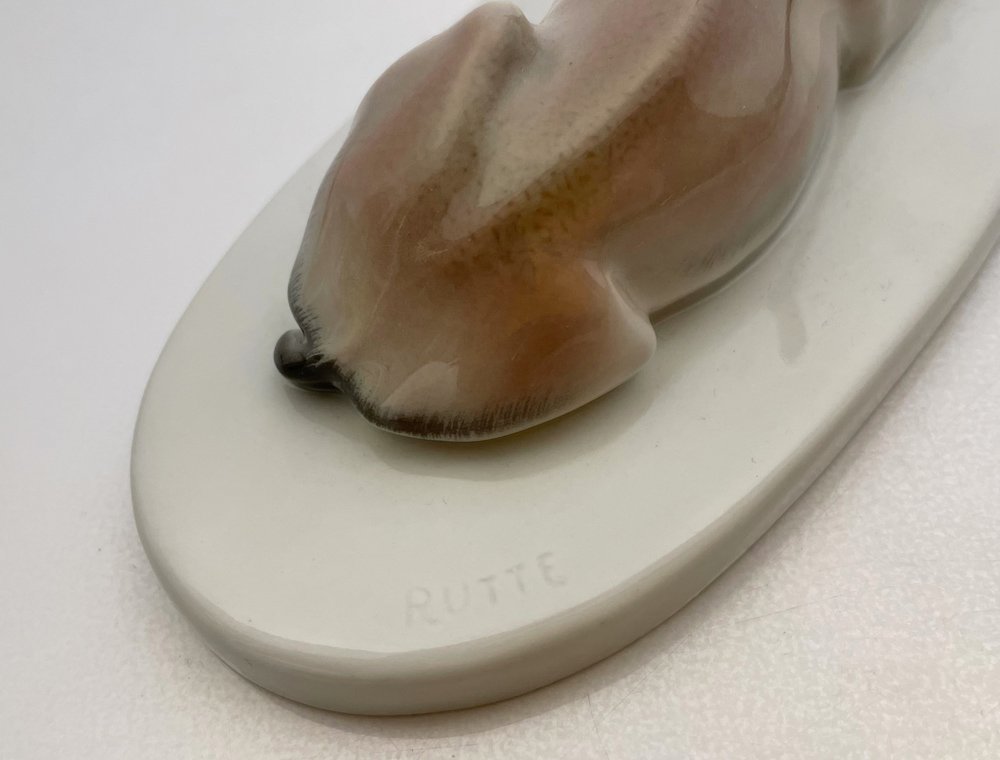 KPM Berlin Porcelaine Gazelle couchée, Emil Rutte, 1921-photo-4