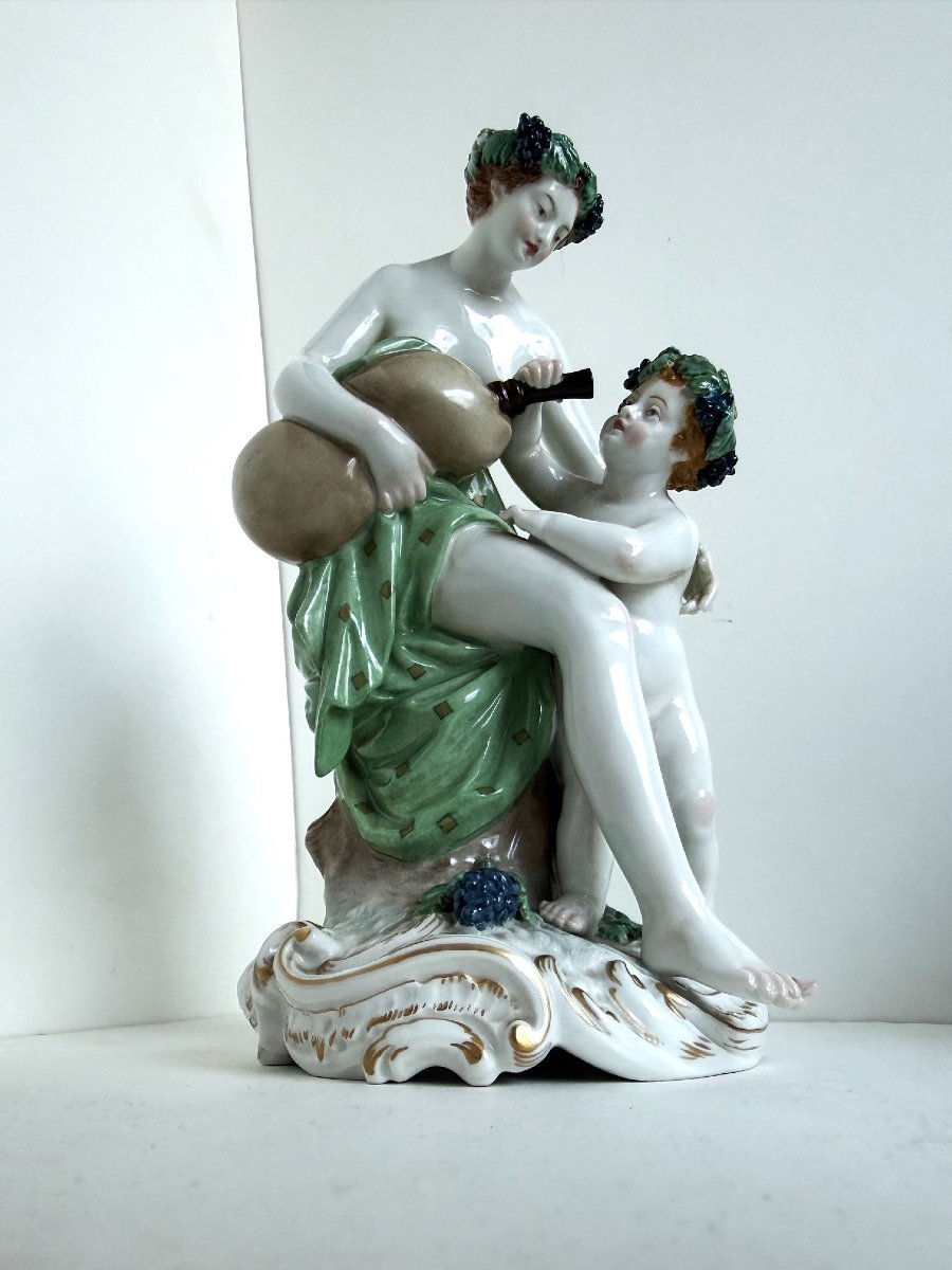KPM Berlin – Bacchante avec putto – Exposition universelle de Bruxelles 1910-photo-2