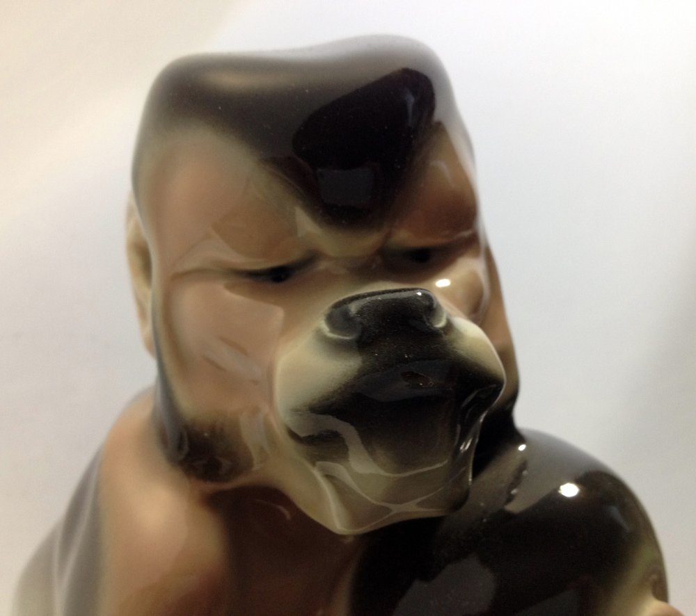 KPM Berlin, Anton Puchegger, groupe de singes en porcelaine Art nouveau, 1909/1925-photo-4