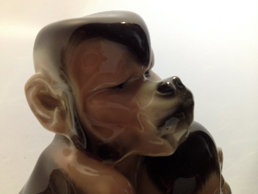 KPM Berlin, Anton Puchegger, groupe de singes en porcelaine Art nouveau, 1909/1925-photo-1