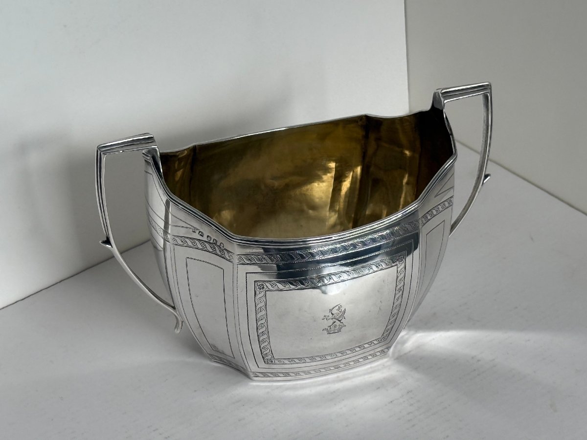 Prince Esterházy de Galántha, Sucrier en argent sterling aux armoiries familiales, Londres 180-photo-3