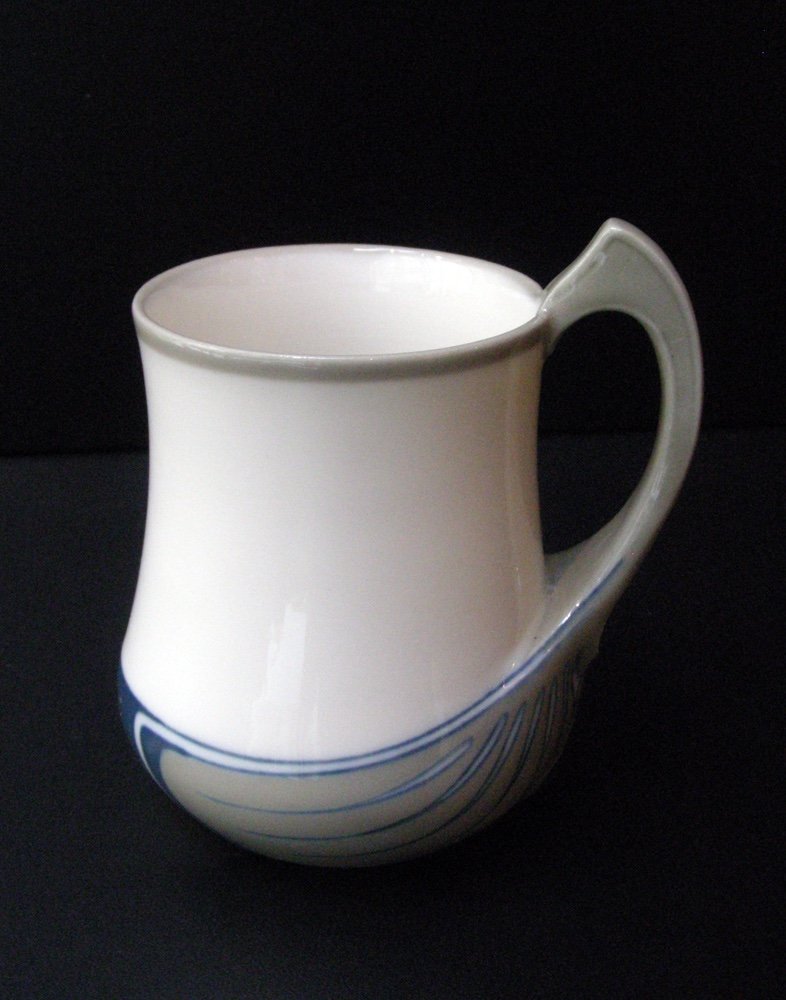 Meissen Art Nouveau Porcelain, Hot Chocolate Cup, Model Saxonia, Oe Voigt 1904-photo-2