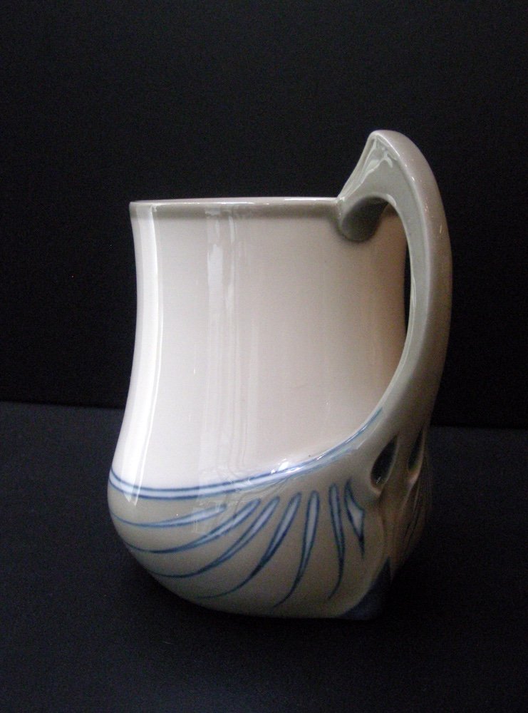 Meissen Art Nouveau Porcelain, Hot Chocolate Cup, Model Saxonia, Oe Voigt 1904-photo-3