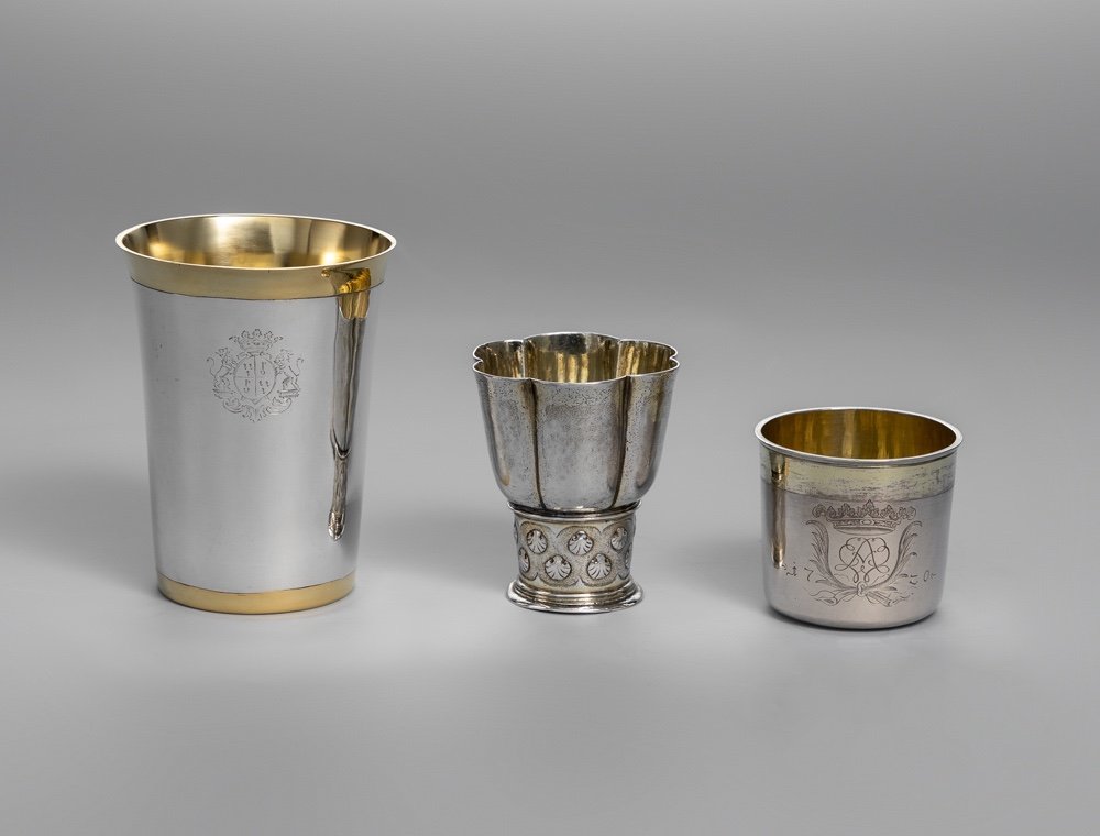 Renaissance Verre à Vin En Argent D’Augsbourg 1613-15 Avec Délicate Dorure Au Feu D’origine-photo-3