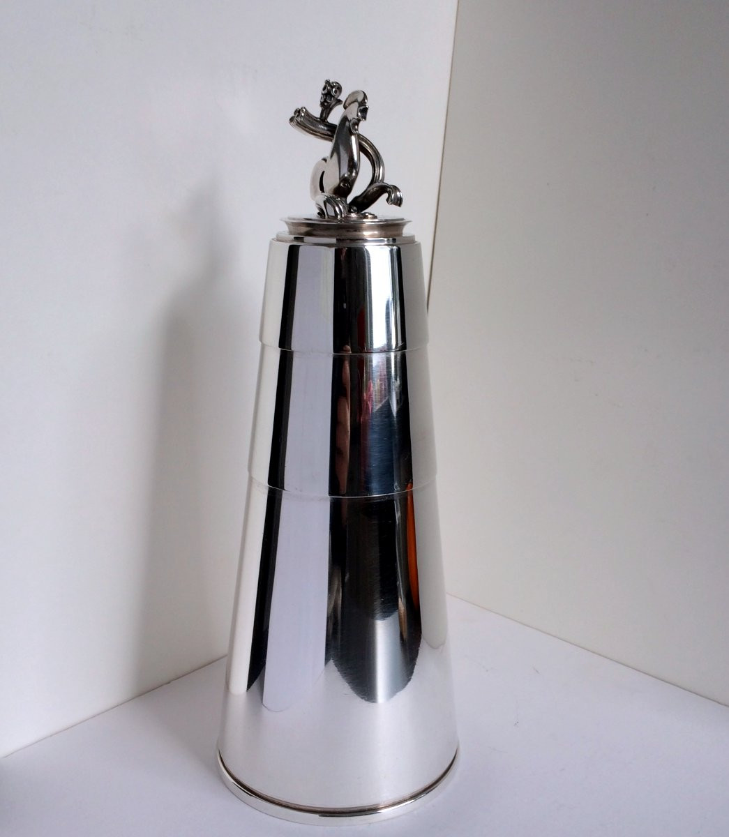 Georg Jensen. Shaker, Pyramide #774 argent  925, Copenhague 1933–1944 Design : Harald Nielsen, -photo-2