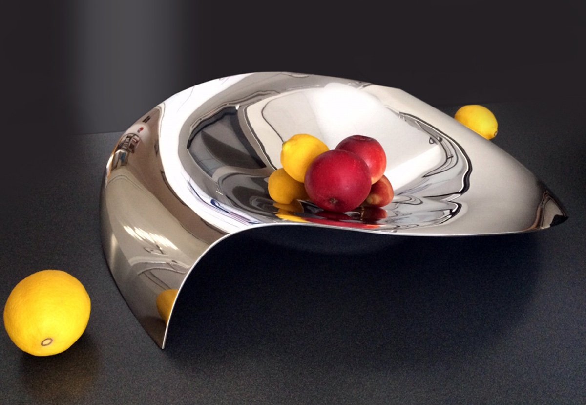 Georg Jensen Large Bowl, Modernist XXl Sterling Silver Centerpiece, Allan Scharff #1343