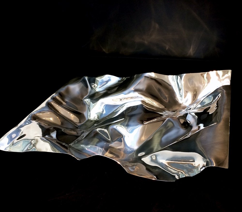 Georg Jensen Sterling XXl Bol, Centerpiece # 1302, Design Verner Panton 1988-photo-2