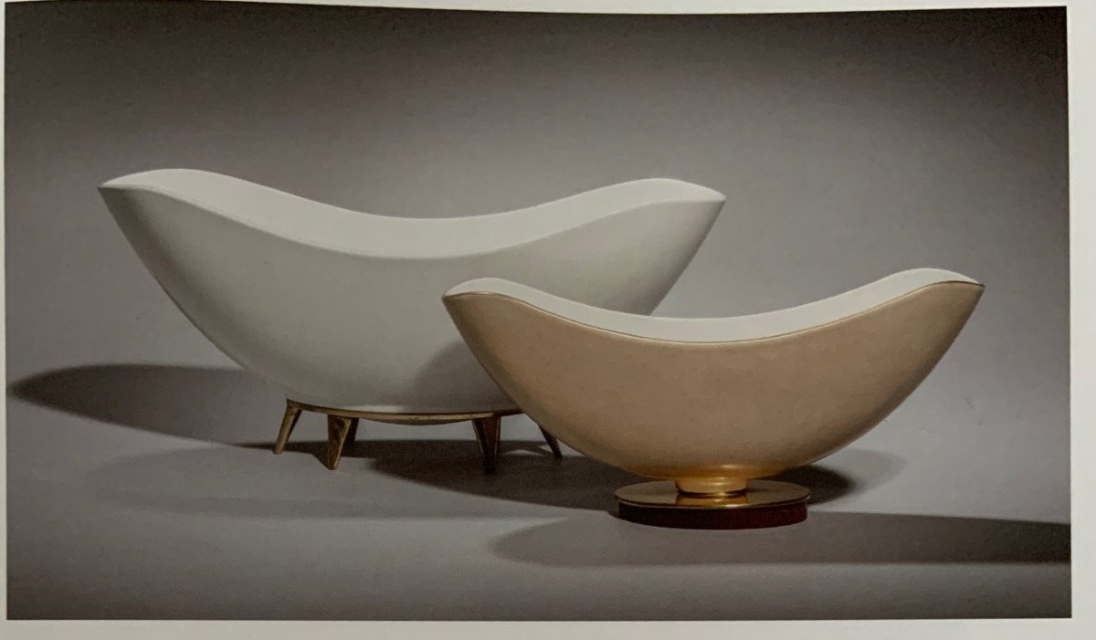 Kpm Berlin Fruit Bowl / Porcelain Jardiniere, Design: Siegmund Schütz 1953-photo-1