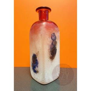 Glass Vase By Barbini, Murano, Italy