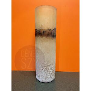 Cylindrical Glass Vase From Barbini, Murano, Italy