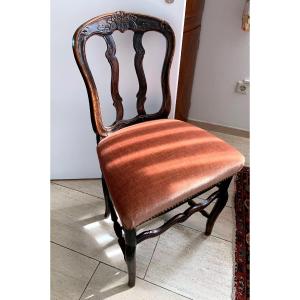 Baroque rhénan-mosan Quatre chaises, chêne sculpté, XVIIIe siècle - Baroque , Rococo style