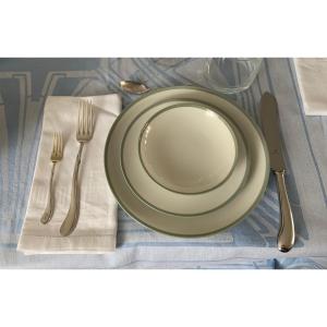 KPM Berlin Assiette creuse Service URBINO à bord céladon Design Trude Petri 1931
