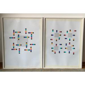 Verena Loewensberg (1912–1986) Quatre variations autour d'un carré, 1980 4 sérigraphies 14/50 