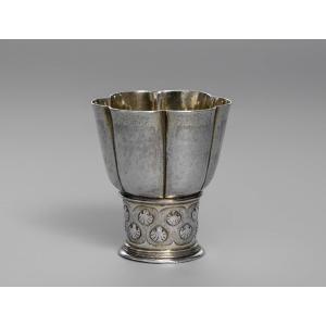 Renaissance Augsburg Silver Wine Beaker 1613-15 With Original Delicate Fire-gilding