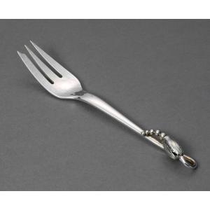 Georg Jensen Blossom #84 Art Nouveau Sterling Silver Cake Fork, Copenhagen