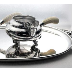 Georg Jensen Sterling Blossom Art Nouveau Crémier 2 B En Argent 925 1919-27