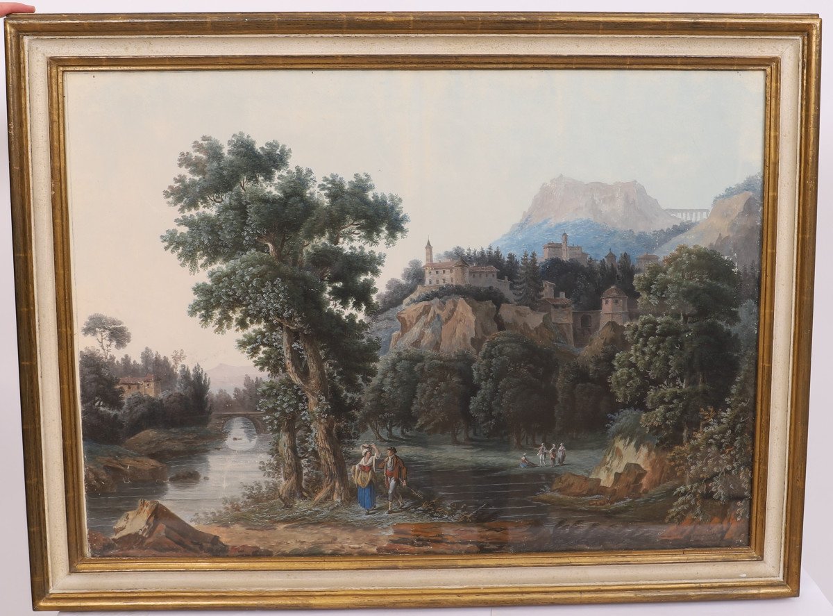 Gouaches Italienne - Jean-baptiste Pourcelly (act. 1791-1802)-photo-3
