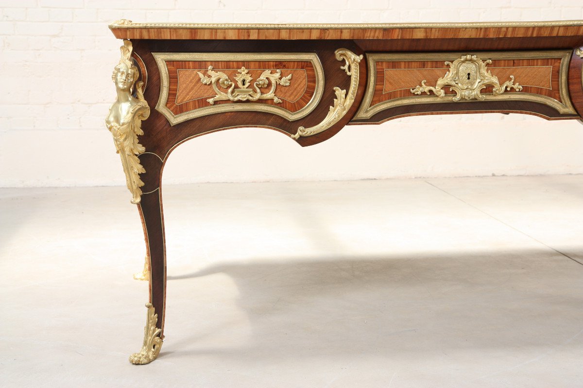 Exceptional Double-sided Inlaid Flat Desk -photo-3