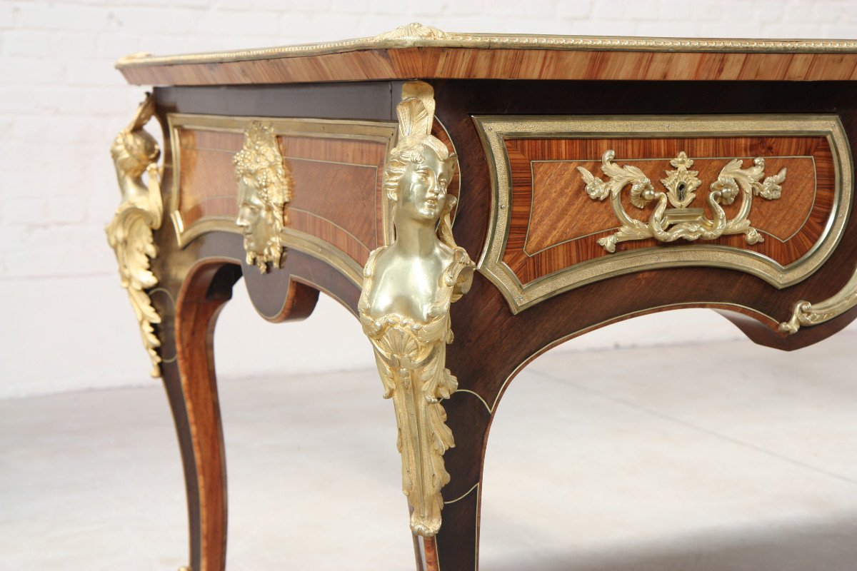Exceptional Double-sided Inlaid Flat Desk -photo-4