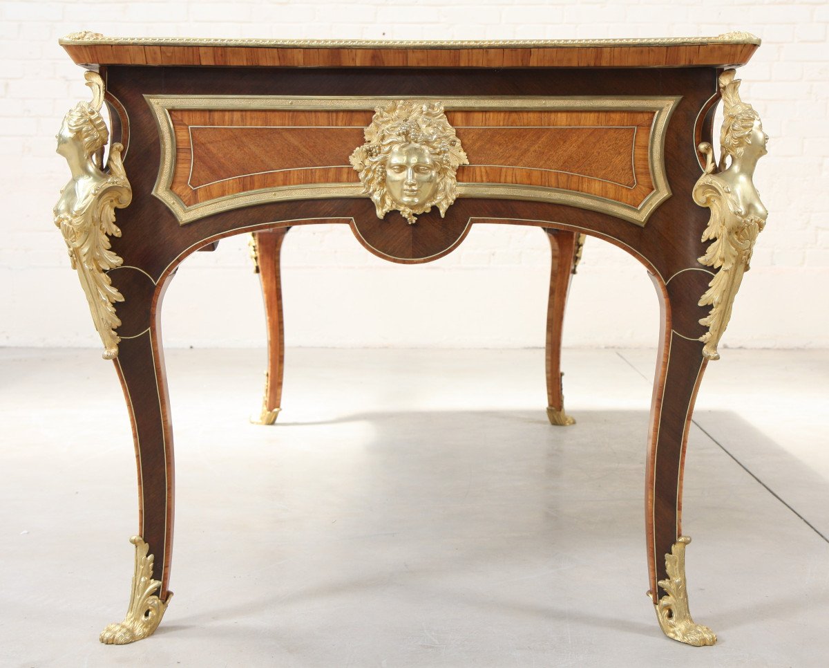 Exceptional Double-sided Inlaid Flat Desk -photo-3