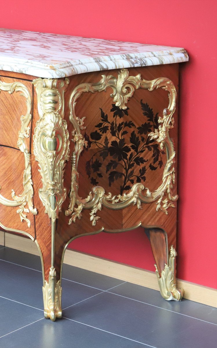 Importante Commode Louis XV, Modele De Charles Cressent-photo-2